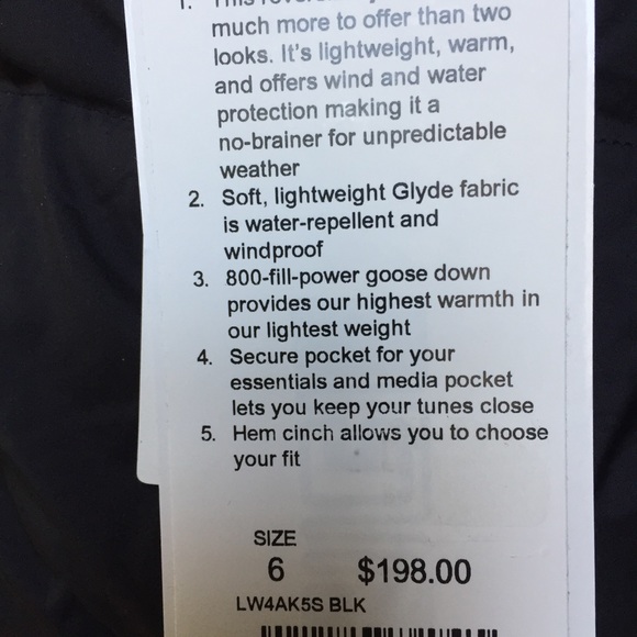 NWT LULULEMON WEIGHTLESS WONDER JACKET BLACK - Picture 3 of 8